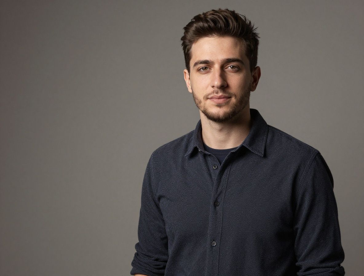 Портрет молодого мужчины в casual-стиле, журналиста по направлениям Средиземноморья и Европы